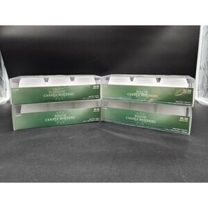 Hobby‎ Lobby Festive Candle Holders Frosted White Glass Votive Set of 12 New